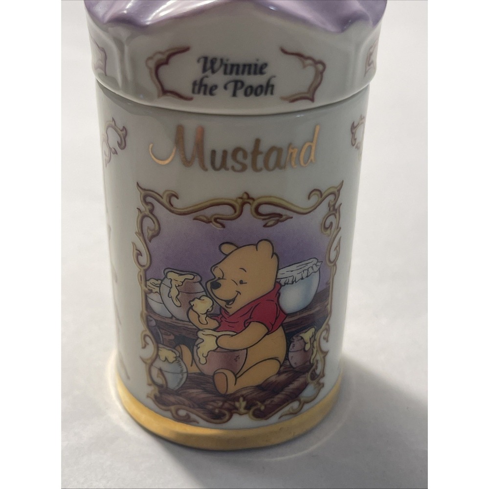 Disney Spice Jar Collection Winnie the Pooh Mustard Jar 1995 Lenox Porcelain - Picture 2 of 16